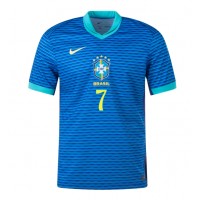 Muški Nogometni Dres Brazil Vinicius Junior #7 Gostujuci Copa America 2024 Kratak Rukav